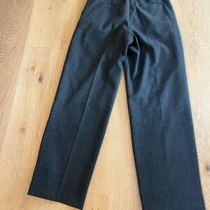 Aritzia Charcoal Pinstripe Trousers